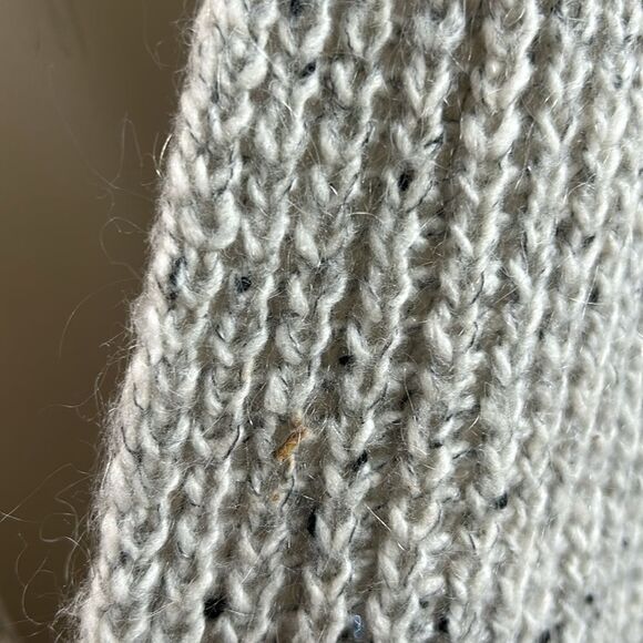 Leo & sage one button gray sweater cardigan oversized wool mohair size large - Picture 10 of 13